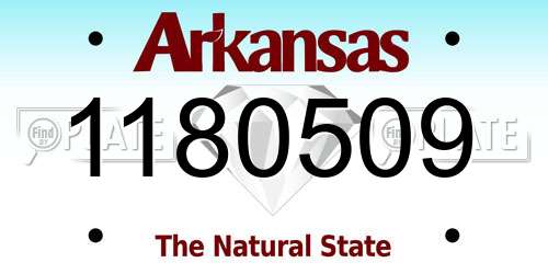 1180509 Arkansas License Plate
