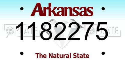 1182275 Arkansas License Plate