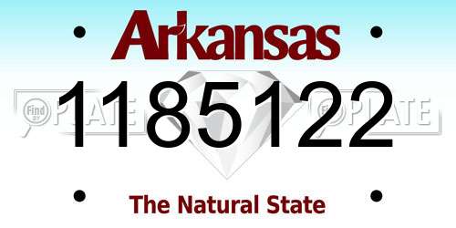 1185122 Arkansas License Plate