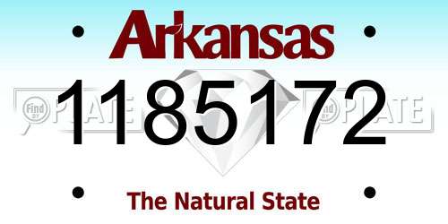 1185172 Arkansas License Plate
