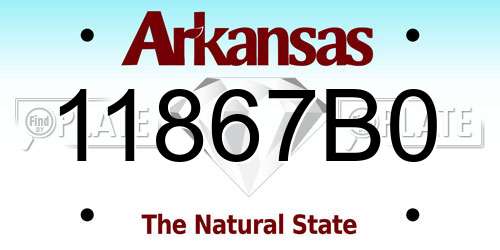 11867B0 Arkansas License Plate