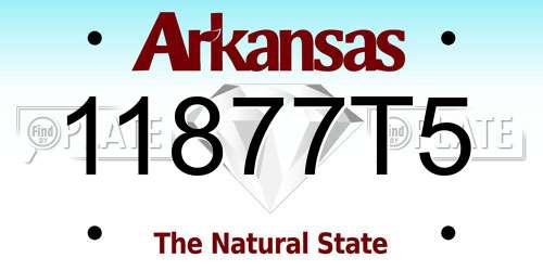 11877T5 Arkansas License Plate