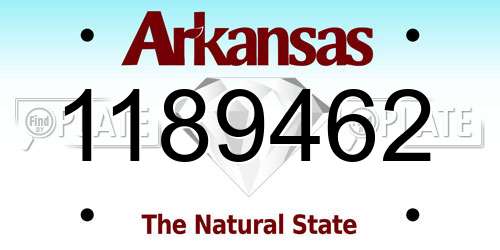 1189462 Arkansas License Plate