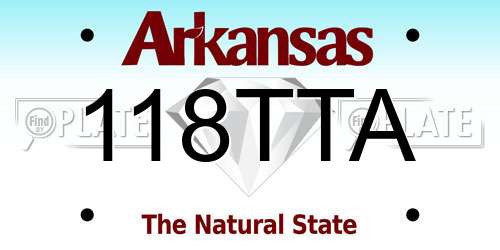 118TTA Arkansas License Plate