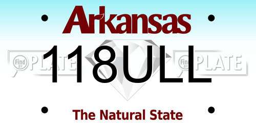 118ULL Arkansas License Plate