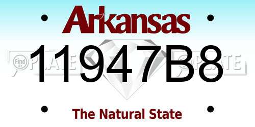 11947B8 Arkansas License Plate
