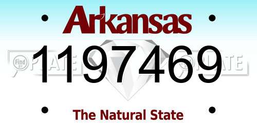 1197469 Arkansas License Plate