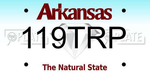 119TRP Arkansas License Plate