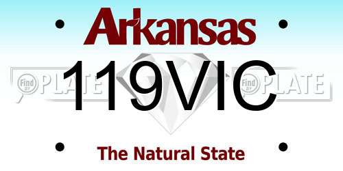 119VIC Arkansas License Plate