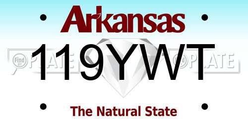 119YWT Arkansas License Plate