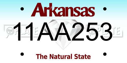 11AA253 Arkansas License Plate