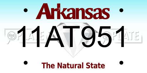 11AT951 Arkansas License Plate