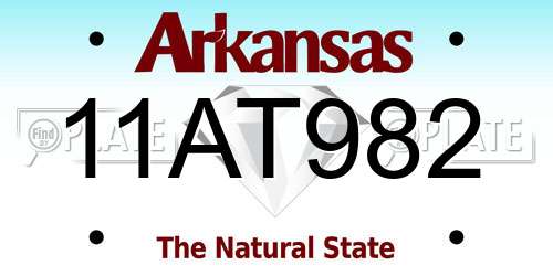 11AT982 Arkansas License Plate