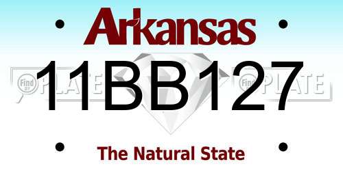 11BB127 Arkansas License Plate