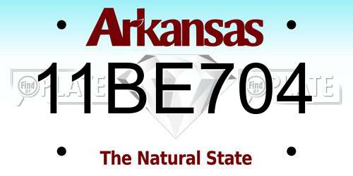 11BE704 Arkansas License Plate