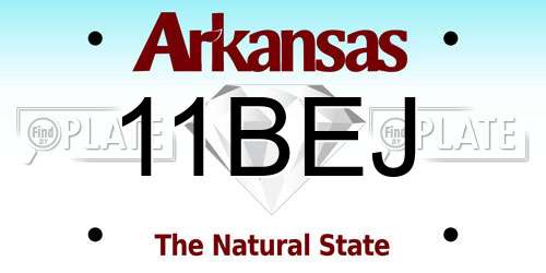 11BEJ Arkansas License Plate