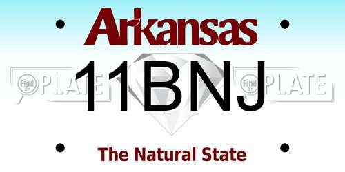 11BNJ Arkansas License Plate