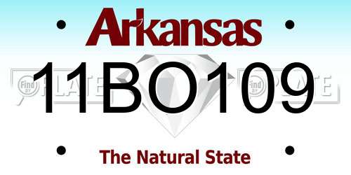 11BO109 Arkansas License Plate