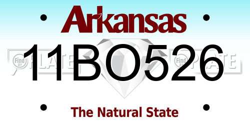 11BO526 Arkansas License Plate