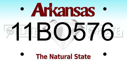11BO576 Arkansas License Plate