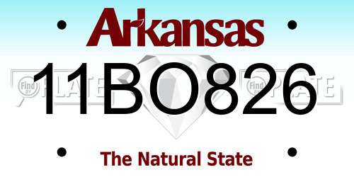 11BO826 Arkansas License Plate