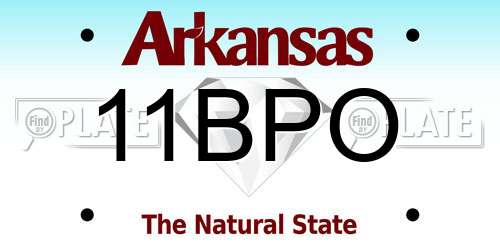11BPO Arkansas License Plate