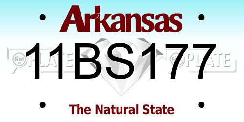 11BS177 Arkansas License Plate