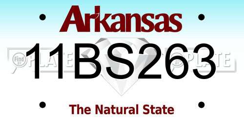 11BS263 Arkansas License Plate