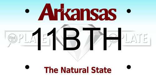 11BTH Arkansas License Plate