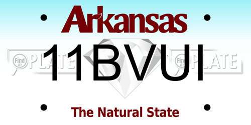 11BVUI Arkansas License Plate