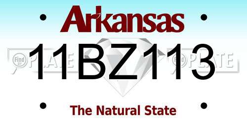 11BZ113 Arkansas License Plate