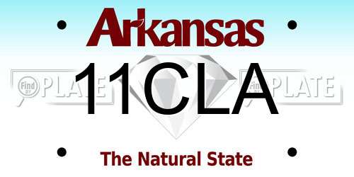11CLA Arkansas License Plate