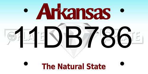 11DB786 Arkansas License Plate