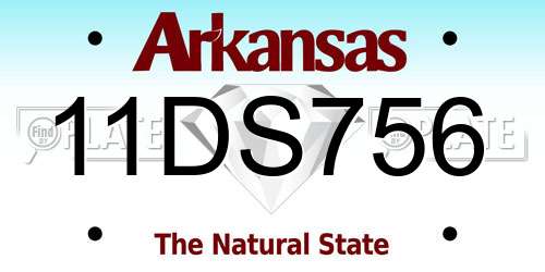 11DS756 Arkansas License Plate