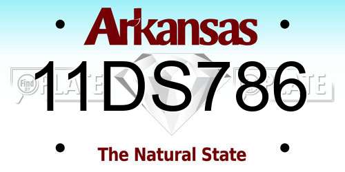 11DS786 Arkansas License Plate