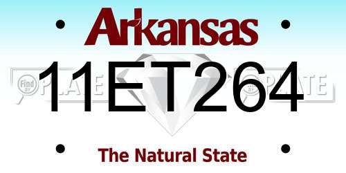 11ET264 Arkansas License Plate
