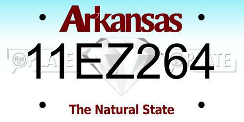 11EZ264 Arkansas License Plate