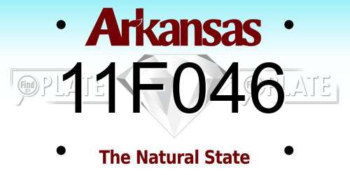 11F046 Arkansas License Plate