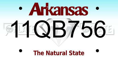 11QB756 Arkansas License Plate