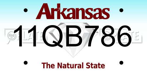 11QB786 Arkansas License Plate