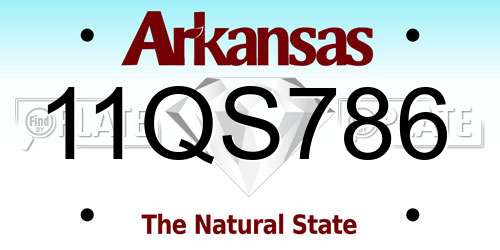 11QS786 Arkansas License Plate