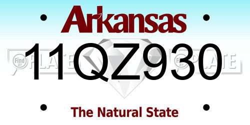 11QZ930 Arkansas License Plate