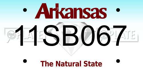11SB067 Arkansas License Plate