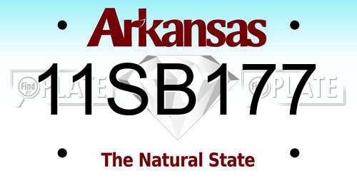 11SB177 Arkansas License Plate