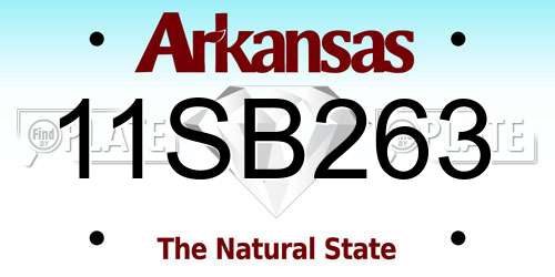 11SB263 Arkansas License Plate