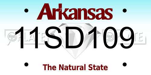 11SD109 Arkansas License Plate