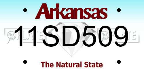 11SD509 Arkansas License Plate