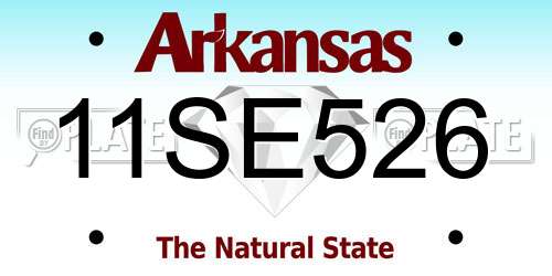 11SE526 Arkansas License Plate