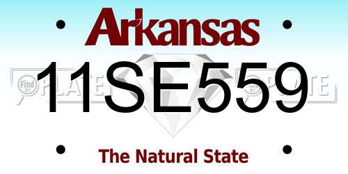 11SE559 Arkansas License Plate