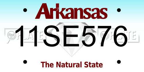 11SE576 Arkansas License Plate